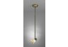 1 light mini pendant with antique brass finish