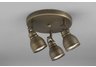 3 light flush mount with bronze finish