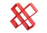 Crisscross Media Wall Storage - Red