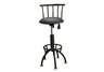 Adj-Height Swivel Barstool - Black