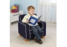 Laguna Chair in Navy with White Piping