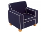 Laguna Chair in Navy with White Piping