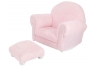 Pink Chenille Upholstered Rocker & Ottoman
