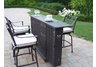 Marietta 4pc Bar Set with Cushions Antique Bronze