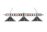 Designer Classics 3-Light Billiard/Island in Satin Nickel with Metal Shades