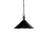 Designer Classics 1-Light Billiard/Island in Matte Black with Metal Shade