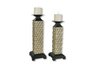 Set of 2 Candleholders - Gold