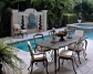 cast aluminum, furniture, chair, swivel rocker, cast aluminum furniture, ottoman, dining table, cock