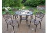 Mississippi 5pc Dining Set Antique Bronze