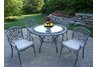 Mississippi Glass Top 5pc Dining Set with Cushions