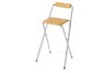 Set of 2 Folding Bar Chairs - Silvertone