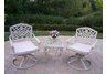 Mississippi 3pc Swivel Rocket Set with Cushions Beach Sand