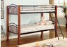 Haskell Metal and Wood Casual Twin over Twin Bunk Bed