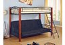 Haskell Metal and Wood Casual Twin over Futon Bunk Bed