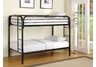 Black Fordham Twin Over Twin Bunk Bed with Built-In Ladders