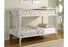 White Fordham Twin Over Twin Bunk Bed with Built-In Ladders