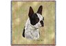 Boston Terrier Black Square Throw Blanket