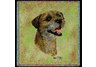 Border Terrier II Square Throw Blanket
