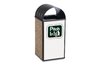 30 Gallon Essence Curved Top Receptacle | Stone Panels | Graphic Panels