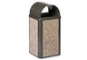 30 Gallon Heavy-Duty Essence Curved Top Receptacle with Stone Panels