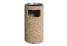 5 Gallon Structure Round Trash Receptacle | Open Ashtray