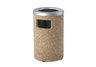 14 Gallon Structure Round Trash Receptacle | Open Ashtray