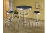 Cleveland 50's Soda Fountain Bar Table with Black Top
