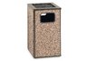 20 Gallon Essence Receptacle with Flat Ashtray Top and Stone Panels