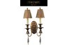 2 Light Sconce In A Burnt Gold Leaf Finish