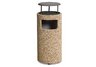 5 Gallon Structure Round Trash Receptacle | Covered Ashtray