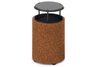 Low Round Structure Covered Ash Urn | Rain Bonnet