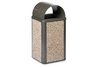 30 Gallon Essence Curved Top Receptacle with Stone Panels