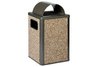 32 Gallon Essence Ashtray | Trash Receptacle | Curved Top | Stone Panels
