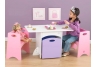 Table with Pastel Benches