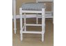 Black & White Check 24'' White Hawthorne Upholstered Counter Stool