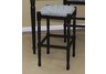 Black & White Check 30 Black Hawthorne Upholstered Bar Stool
