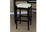 Biscuit & White Check 30'' Black Hawthorne Upholstered Bar Stool