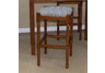 Black & White Check 30'' Walnut Hawthorne Upholstered Bar Stool