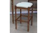 Green & White Check 30'' Walnut Hawthorne Upholstered Bar Stool