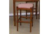 Red & White Check 30'' Walnut Hawthorne Upholstered Bar Stool