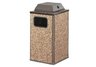 20 Gallon Essence Receptacle with Covered Ash Tray Top and Stone Panels