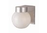 1 light satin aluminum outdoor wall