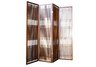 4-Panel Wooden Room Divider - Walnut