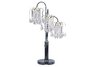 Black Finish Table Lamp with Crystal-Like Shades