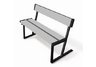 2 Ft Wilber Bench Gray