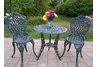 Tea Rose 3pc Bistro Set Verdi Grey