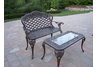 Tea Rose 2pc Loveseat Set Antique Bronze