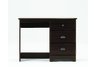 Bayfield Espresso Maple 3 Drawer Laptop Desk with Roller Glides