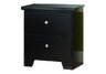 Columbia Black 2 Drawer Nightstand with Roller Glides