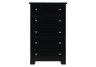 Columbia Black 5 Drawer Chest with Roller Glides